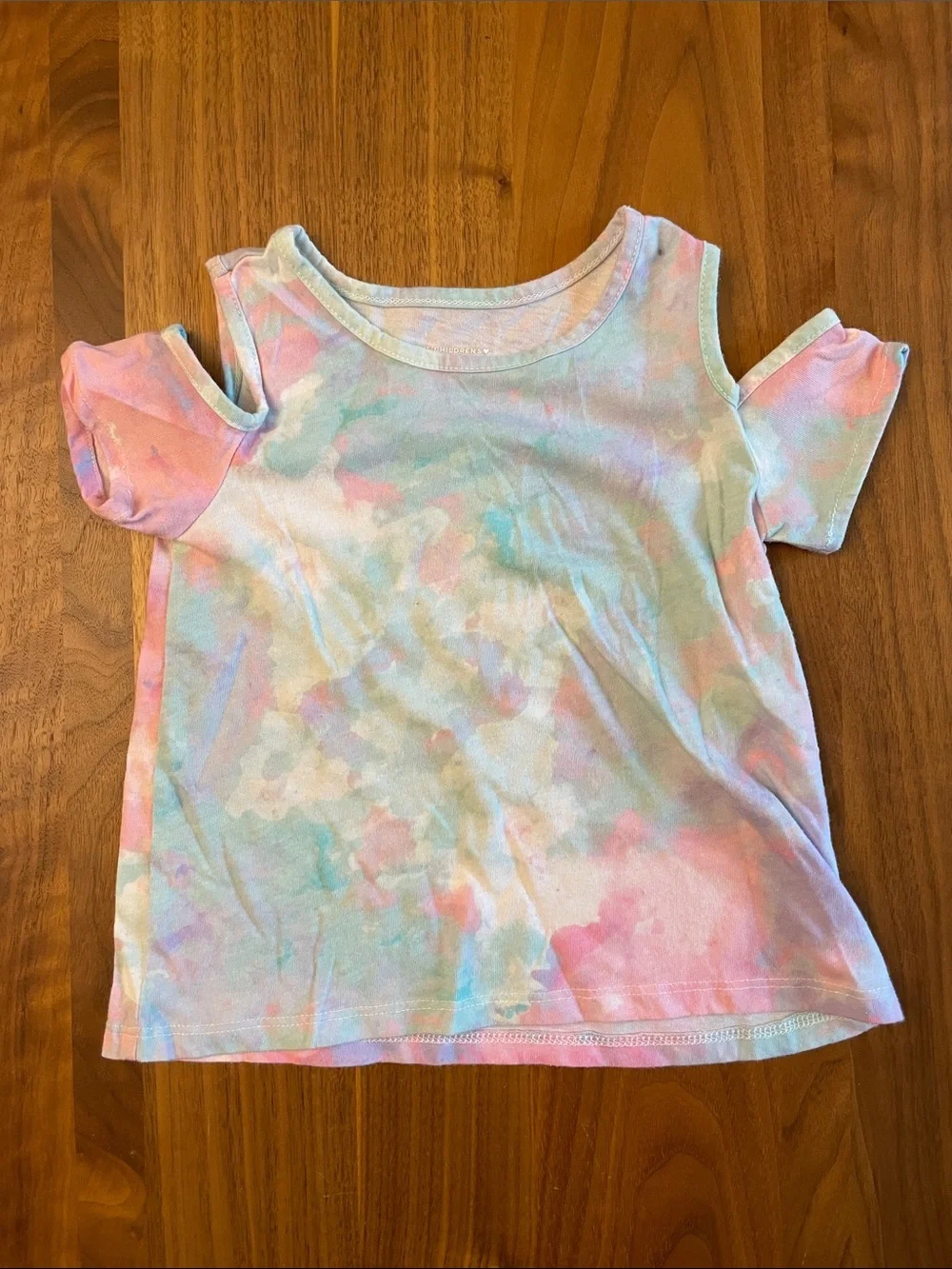 The Children's Place Pastel Tie-Dye Cold-Shoulder Tee - Pink, Blue, Green
